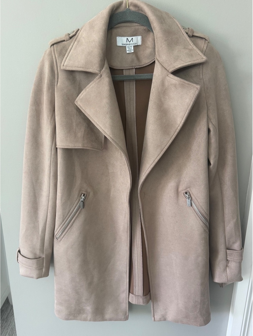 Magaschoni Open Suede Coat